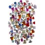 Strasstenen - gemengde kleuren - Rond - 6+9+12 mm - 3600 st