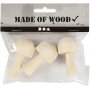 Houten spons - D2,9 cm - H5,2 cm - 3 st