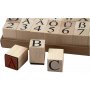 Stempels - letters en cijfers - 20 x 20 mm - 45 st