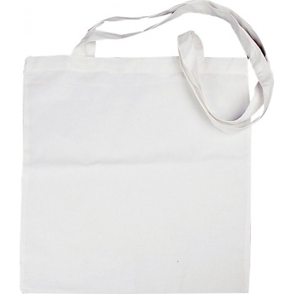 Textieltas met lang hengsel - wit - 10 st