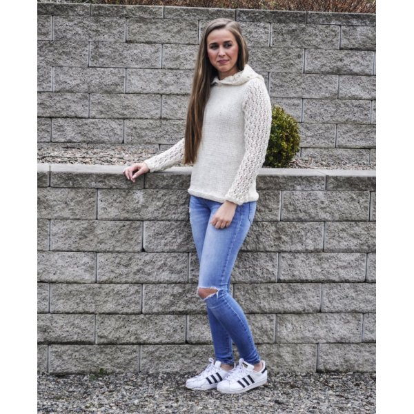 Breipatroon - Gebreide hoodie van dubbel garen