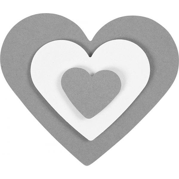 Laag-op-laag ponsen - Brede harten - 3 st Laag-op-laag ponsen - Brede harten - 3 st