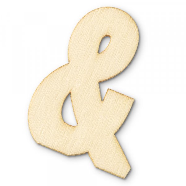Onbehandelde houten symbolen 40x2 mm - &