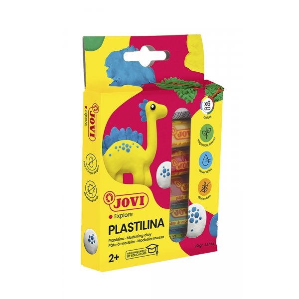 Clay - Jovi Plastilina - 6-pack gemengde kleuren 15 g