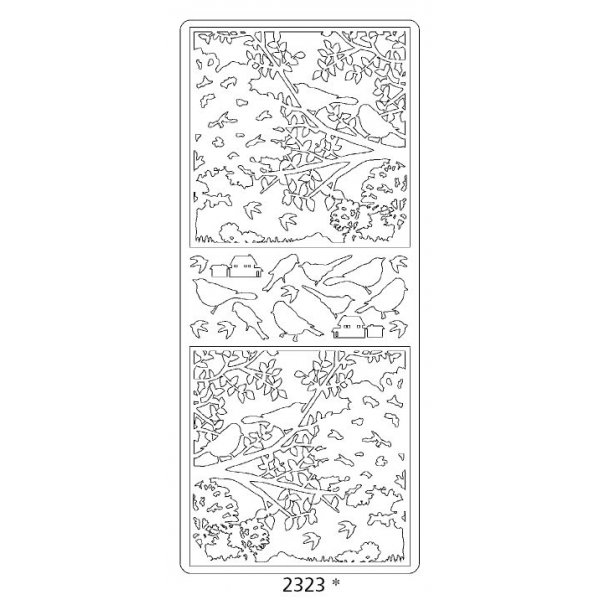Peel-offs - Vogels in bomen