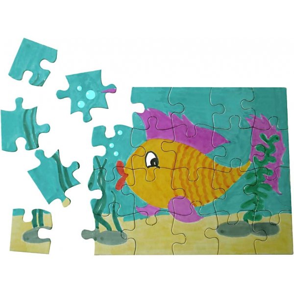 Puzzel - wit - 15 x 21 cm - 16 st Puzzel - wit - 15 x 21 cm - 16 st