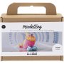 Mini DIY Kit Modellering, neonroze, Monster Freddy
