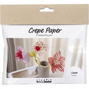Mini DIY crêpepapierpakket - Bloemen, pastelkleuren Mini DIY crêpepapierpakket - Bloemen, pastelkleuren