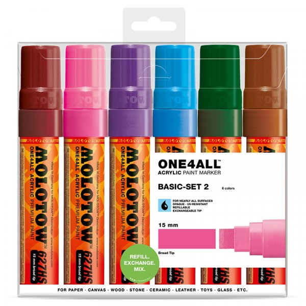 Acrylstiften One4All 15mm 6 Pennen - Basic II