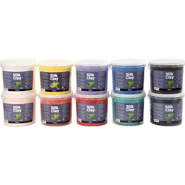 Silk Clay® - gemengde kleuren - 10 x 650 gr Silk Clay® - gemengde kleuren - 10 x 650 gr