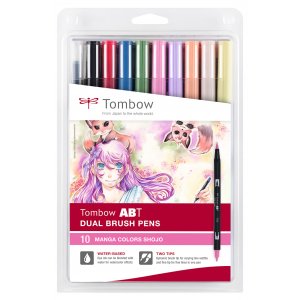 Tombow ABT Dual Brush Pen Manga Shojo 10-pack Tombow ABT Dual Brush Pen Manga Shojo 10-pack