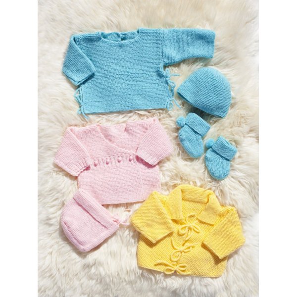 Breipatronen - Licht gebreide babykleding