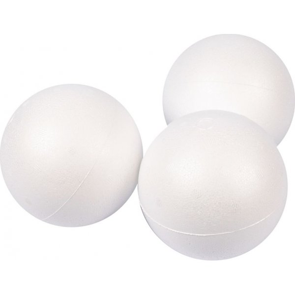 Piepschuim bollen - wit - 10 cm - 25 st