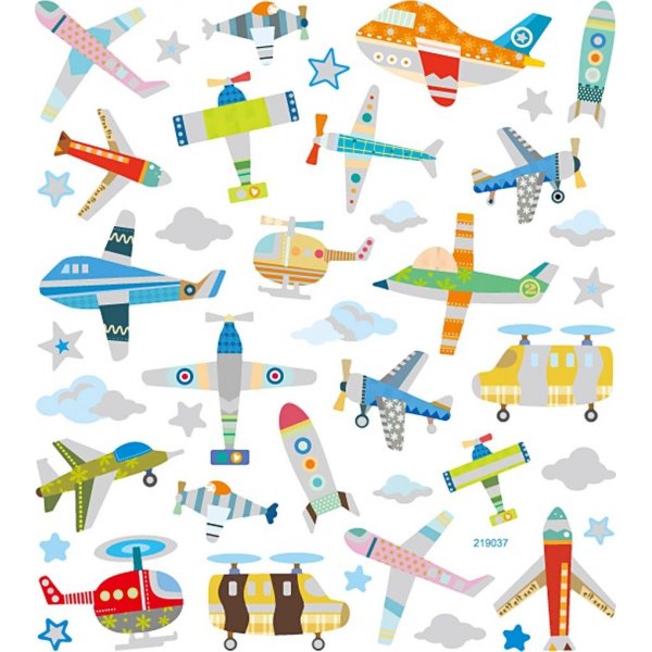 Stickers - vliegtuig en helikopter