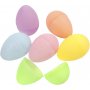 Plastic eieren - 2-delig - pastelkleuren - H4,5 cm - 24 st