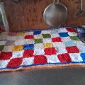 Klant imago Wasdoek rond - Hilda wit/rood