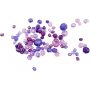 Harmony kunststof facetkralen - gemengd - paars - 45 gr