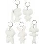 Textielfiguren met sleutelhanger - 5 st