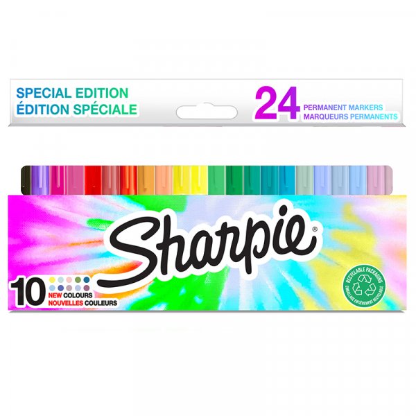 Vezelpennenset Sharpie Permanent Market - 24-pack - Diverse kleuren