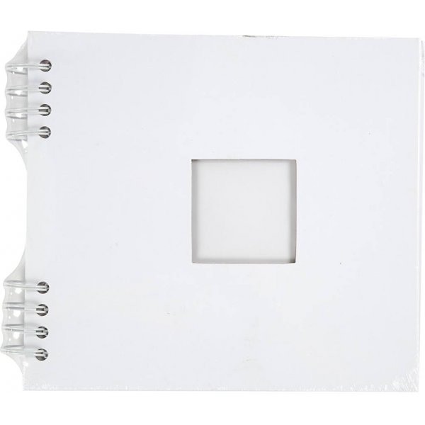 Plakboek met spiraal - wit - 20 x 20 cm Plakboek met spiraal - wit - 20 x 20 cm