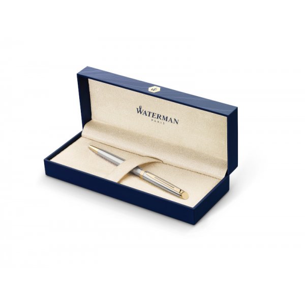 Balpen Waterman Hmisphre - Roestvrij staal Gouden Rand - Medium Blauw