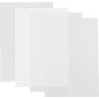 Krimpfolie - Glanzend transparant - mat transparant - Mat wit - 4 vellen