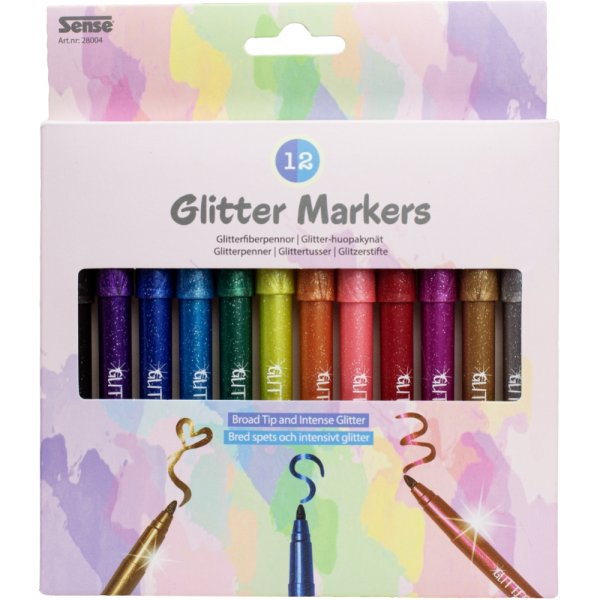 Glittervezelpotloden 12P