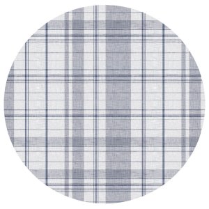 Rond tafelzeil met ruitpatroon - Blauw Rond tafelzeil met ruitpatroon - Blauw