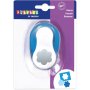 Punchbloem 2,5 cm - Blauw/wit