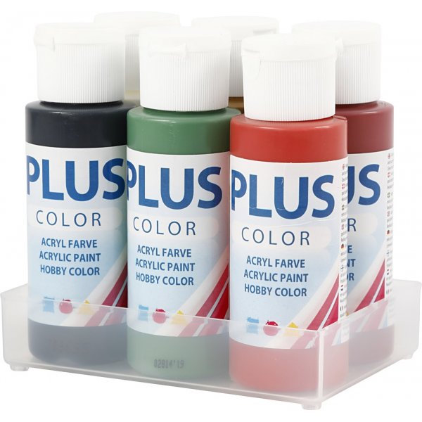 Plus Color Hobbyverf - Kerstkleuren - 6 x 60 ml Plus Color Hobbyverf - Kerstkleuren - 6 x 60 ml
