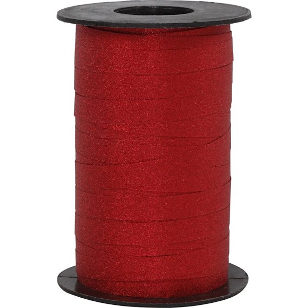 Cadeaukoord - rood - glitter - 100 m
