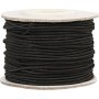 Elastisch koord 1 mm - zwart - 25 m