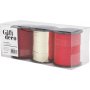 Cadeaukoord - goud - rood - rood - 3 x 15 m