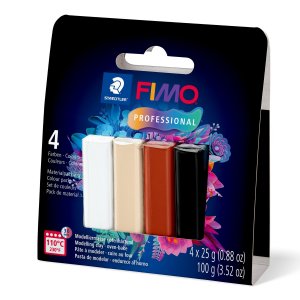 Ovenhardende boetseerklei set FIMO professional natuurlijke kleuren 100 g - 4 kleuren Ovenhardende boetseerklei set FIMO professional natuurlijke kleuren 100 g - 4 kleuren