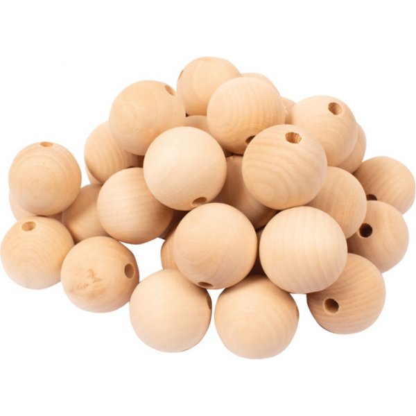 Houten kralen,  40 mm, 50 st