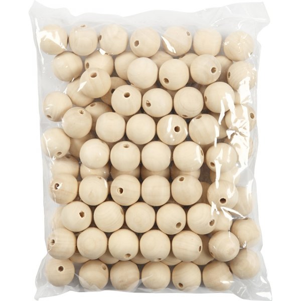 Houten kralen - 25 mm - 100 st Houten kralen - 25 mm - 100 st