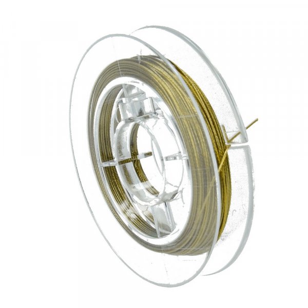 Sieradendraad 0,38 mm - goud 10 m nylon coating
