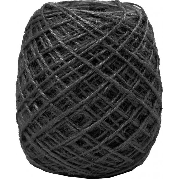 Natuurlijke hennep - zwart - 150 m