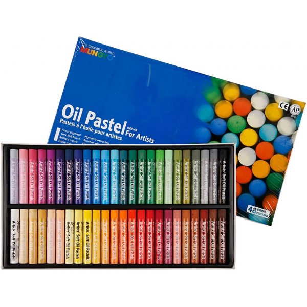 Mungyo Oliepastels - gemengde kleuren - 48 st Mungyo Oliepastels - gemengde kleuren - 48 st