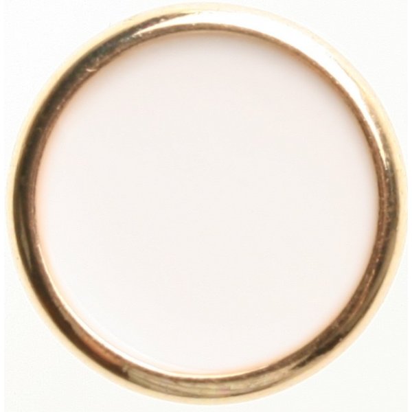 Knoop Rond 1-gat 11 mm 5st - Parelmoer met gouden ring