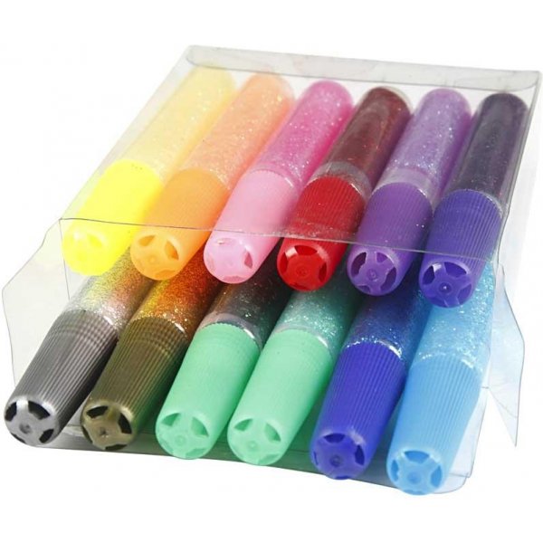 Glitterlijm - 12 x 10 ml