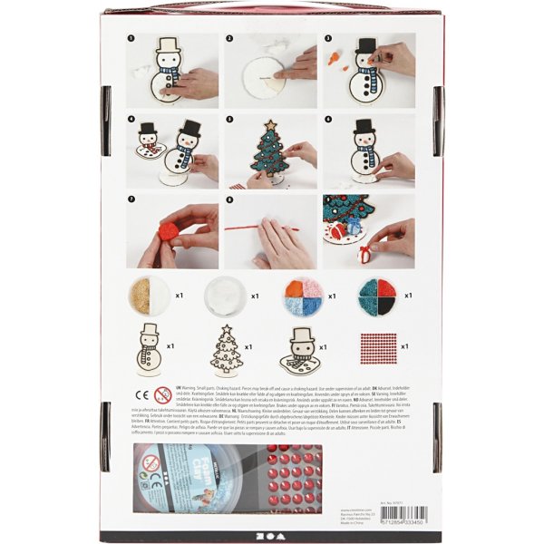 Knutselset - Sneeuwpop en kerstboom