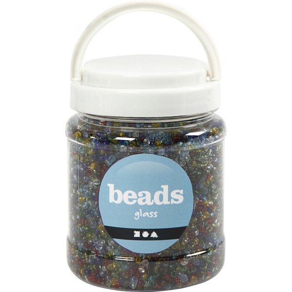 Rocaille kralen - Glanzend transparant - 1000 gr Rocaille kralen - Glanzend transparant - 1000 gr