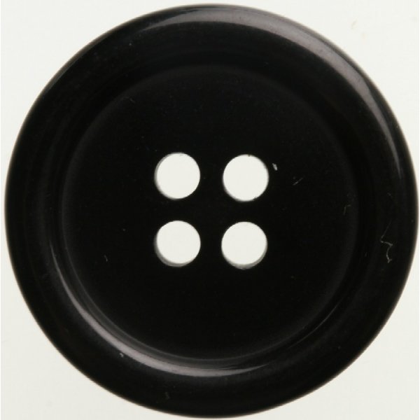 Knoop Rond 4-gaats 15 mm 8st - Zwart