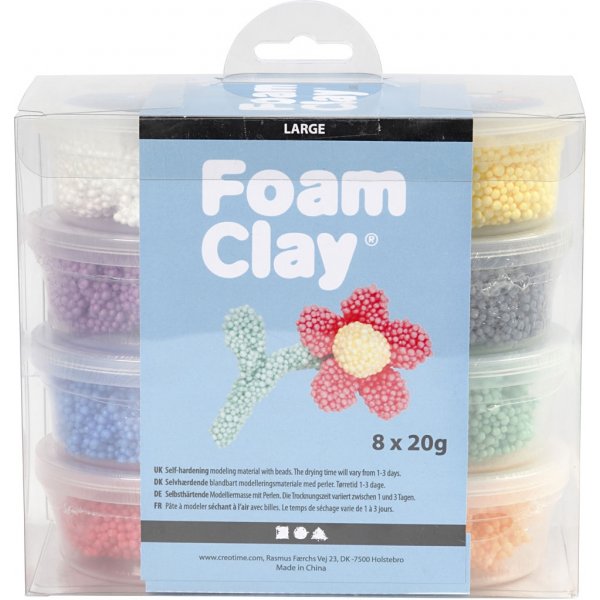 Foam Clay Grote gemengde kleuren - 8 x 20 g Foam Clay Grote gemengde kleuren - 8 x 20 g