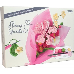 Houten bloemenboeket roze