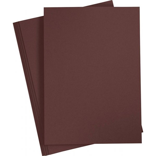 Gekleurd karton - donkerbruin - A4 - 180 gr - 20 vellen