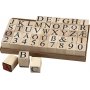 Stempels - letters en cijfers - 20 x 20 mm - 45 st