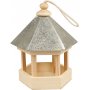 Vogeltafel met zinken dak