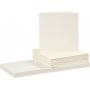 Kaarten en enveloppen - gebroken wit 16 x 16 cm - 50 sets